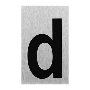 Plaque de porte en aluminium " d " 100x60mm
