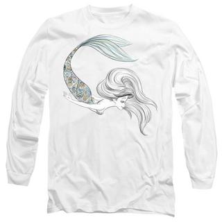 The Little Mermaid T-Shirt Maniche Lunghe Sirena Perlata  