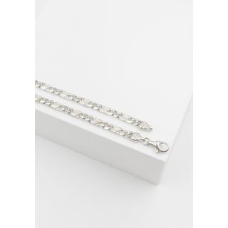 MUAU Schmuck  Collier-Bracelet 8 pièces en or blanc 750, 3,8mm, 19cm 