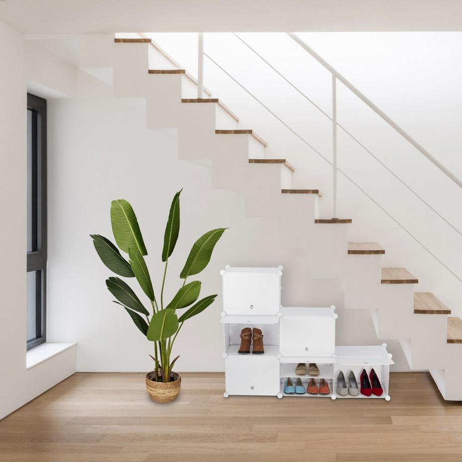 B2X Scarpiera bianca con 12 scomparti  