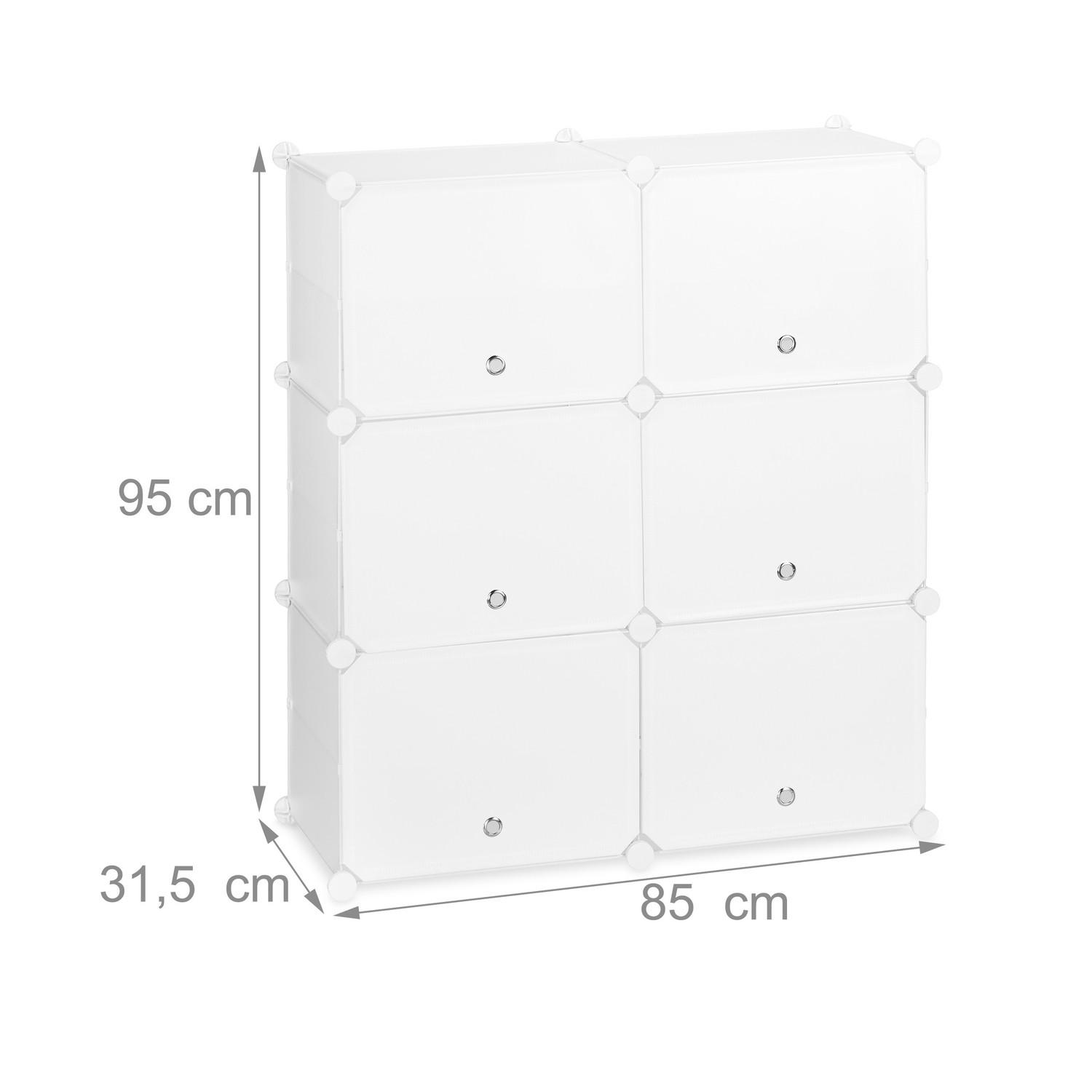 B2X Meuble à chaussures blanc avec 12 compartiments  