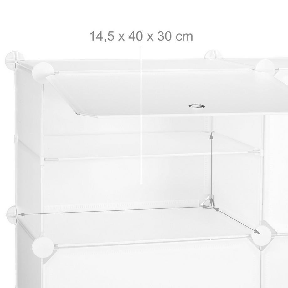 B2X Scarpiera bianca con 12 scomparti  