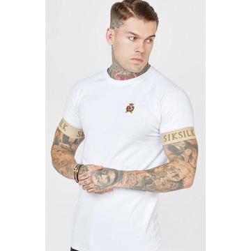 T-Shirt White Crest Elasticated Cuff T-Shirt