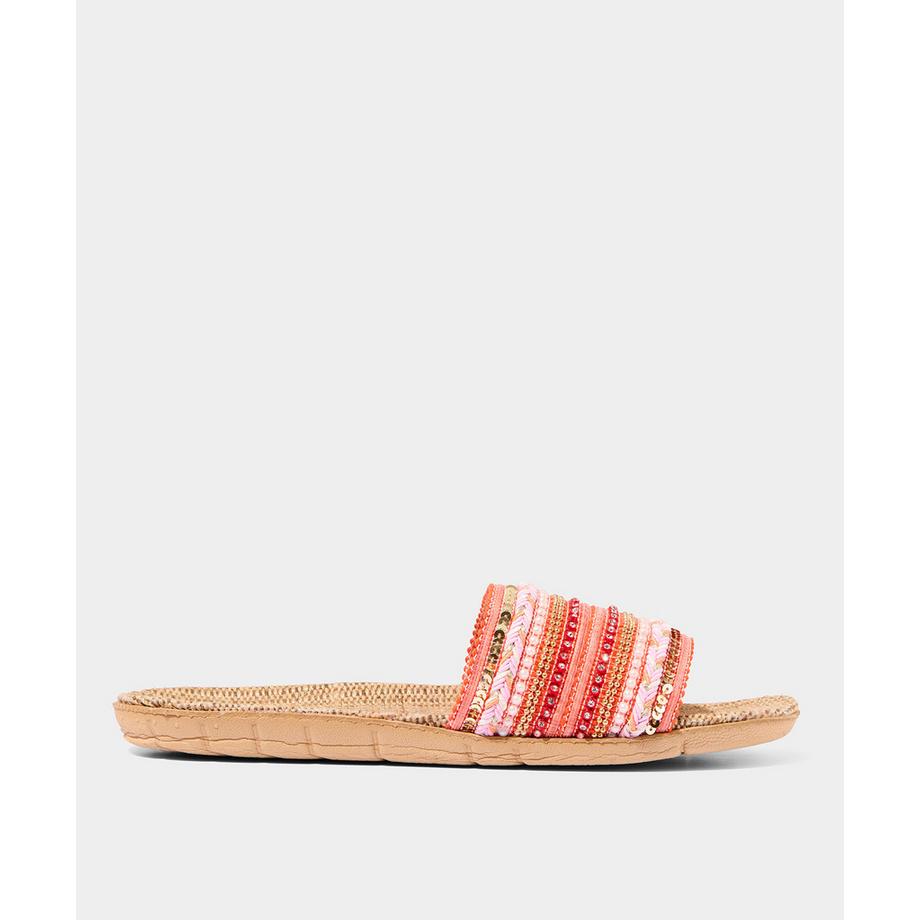 Sandale Double Bride Perlée