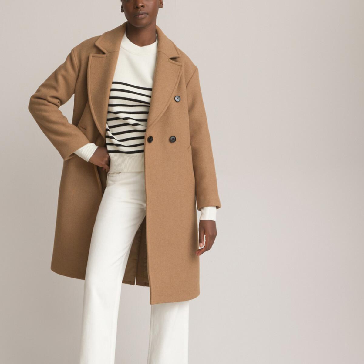 La Redoute Collections  Manteau drap laine mélangée 