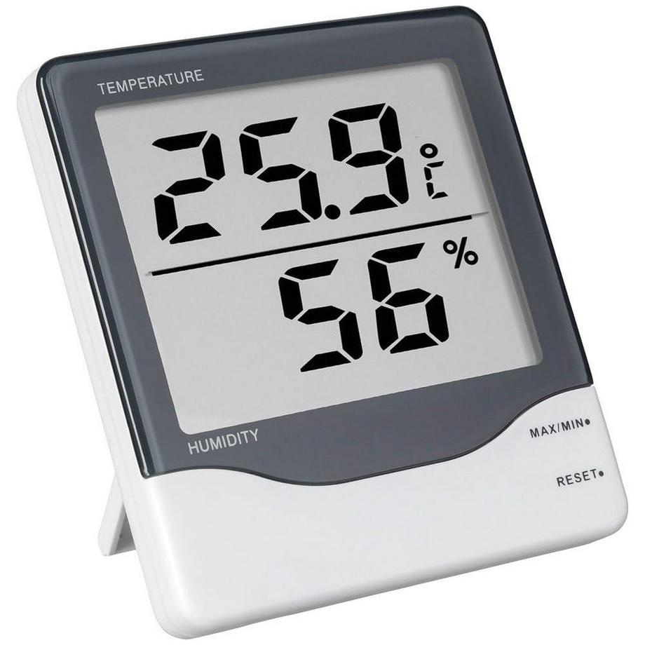 TFA Thermo-Hygrometer Digital Schwarz Weiss  