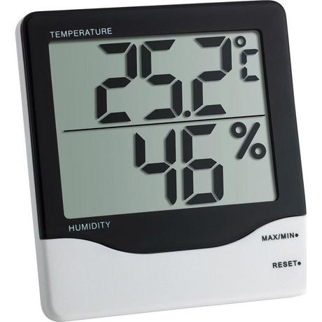 TFA Thermo-Hygrometer Digital Schwarz Weiss  