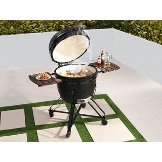 Vente-unique Barbecue kamado à charbon en céramique et bambou 67 x 85 x 120 cm - AYUMI  