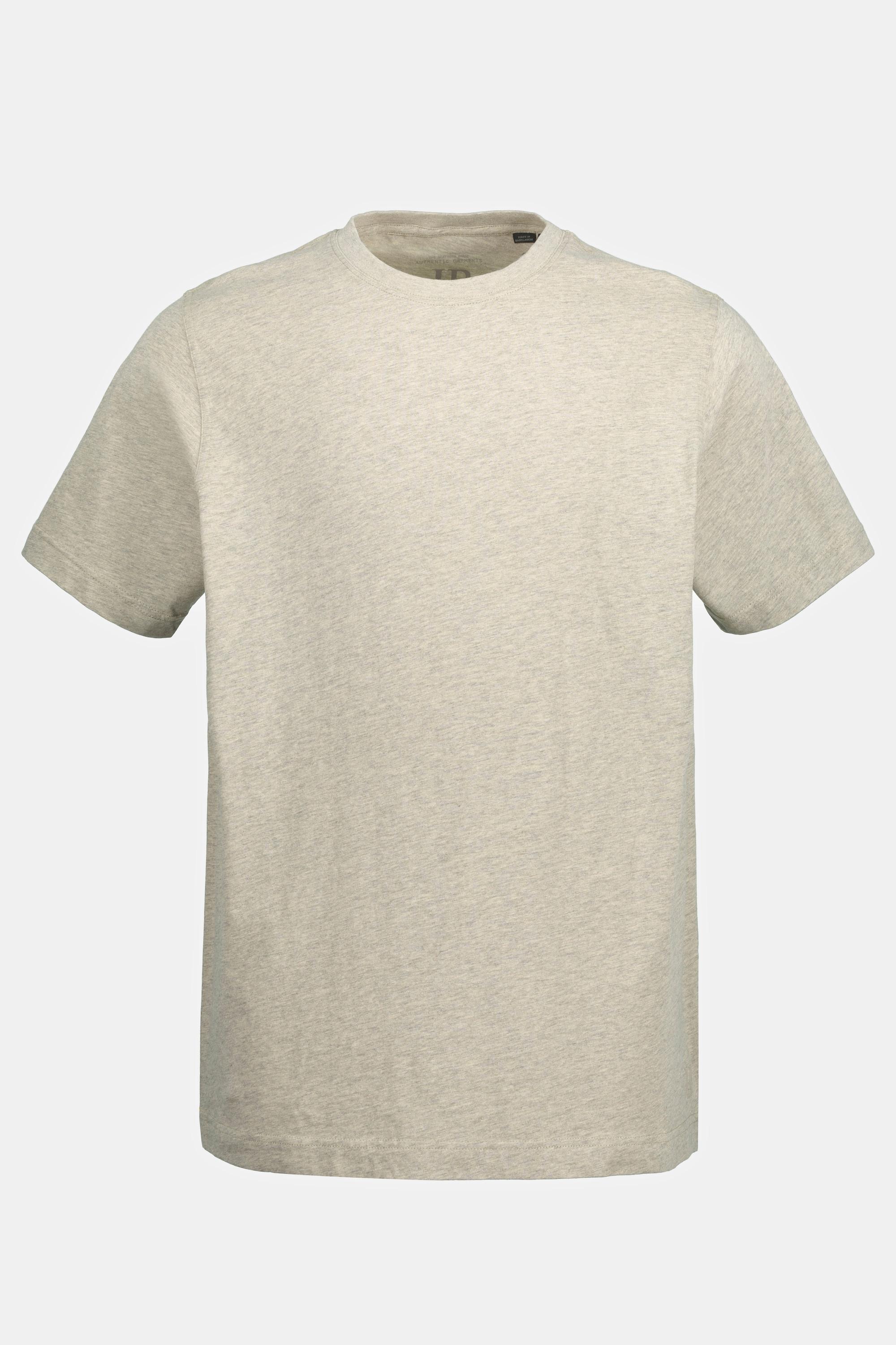 JP1880  T-shirt Basic en coton peigné, col rond gris galet 