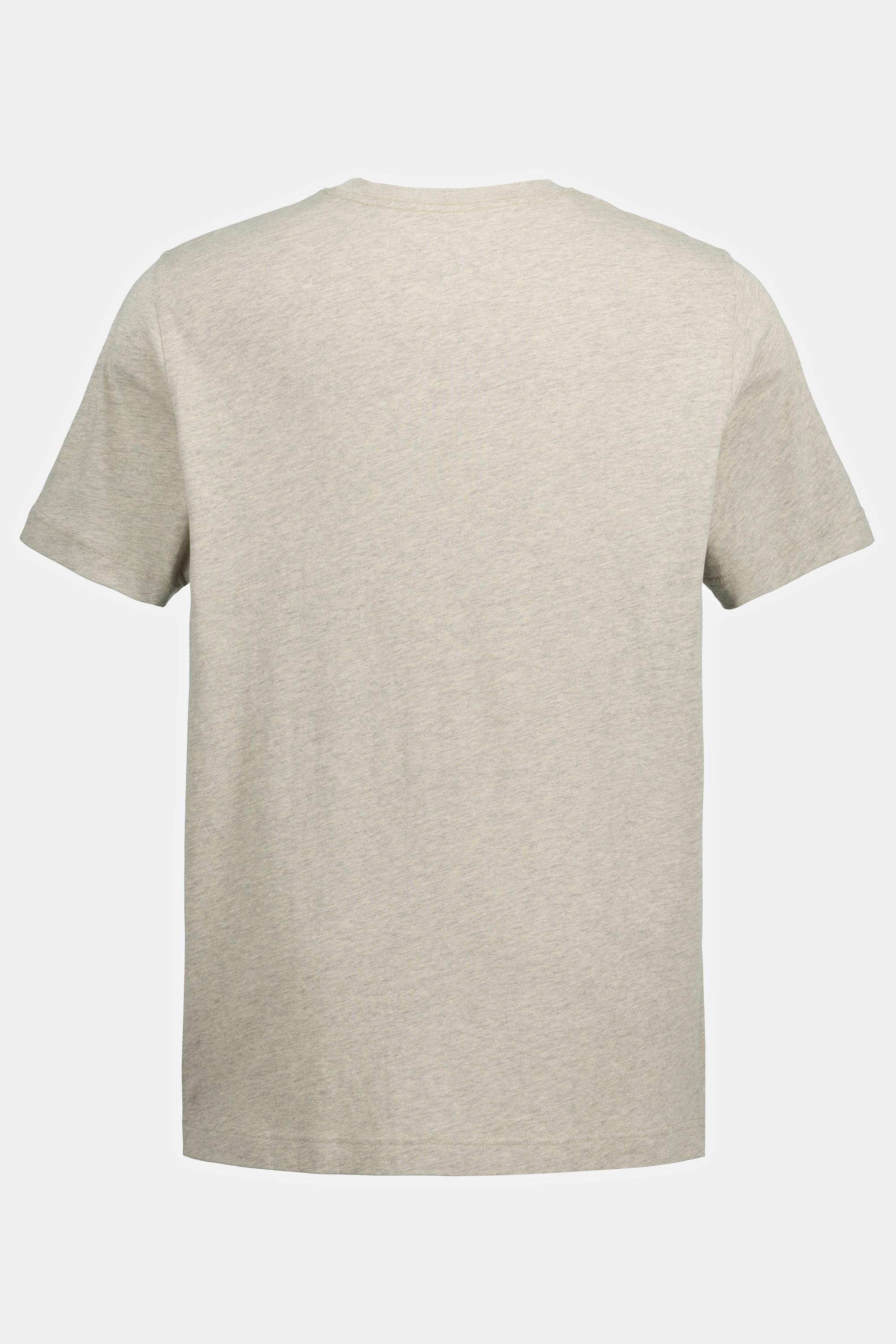 JP1880  T-shirt Basic en coton peigné, col rond gris galet 