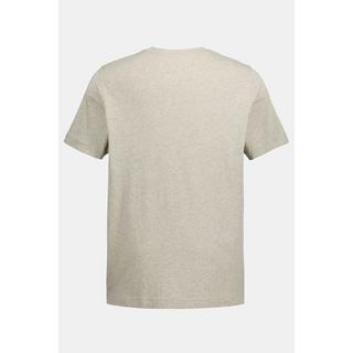 JP1880  T-shirt Basic en coton peigné, col rond gris galet 