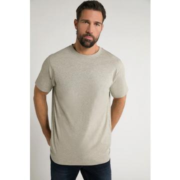 T-shirt Basic en coton peigné, col rond gris galet