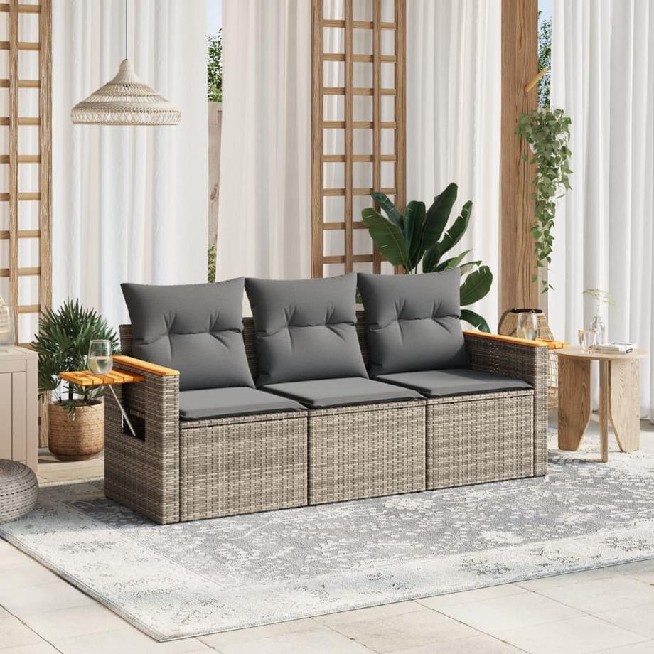 VidaXL Ensemble de canapés de jardin rotin synthétique  