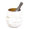 Blue Chilli Seau à vin et champagne : design marbre blanc et or  