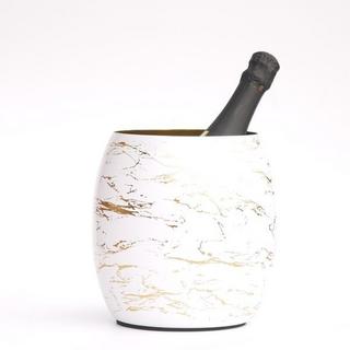 Blue Chilli Seau à vin et champagne : design marbre blanc et or  