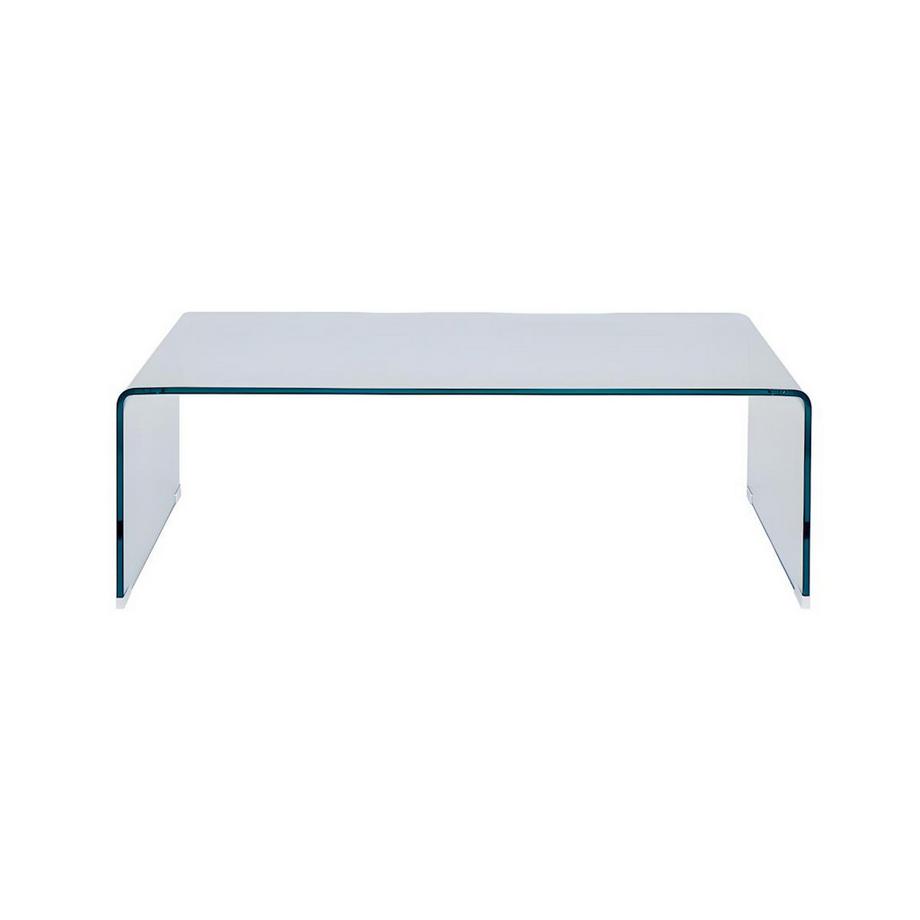 Vente-unique Tavolino in Vetro temperato curvo ALONZO  