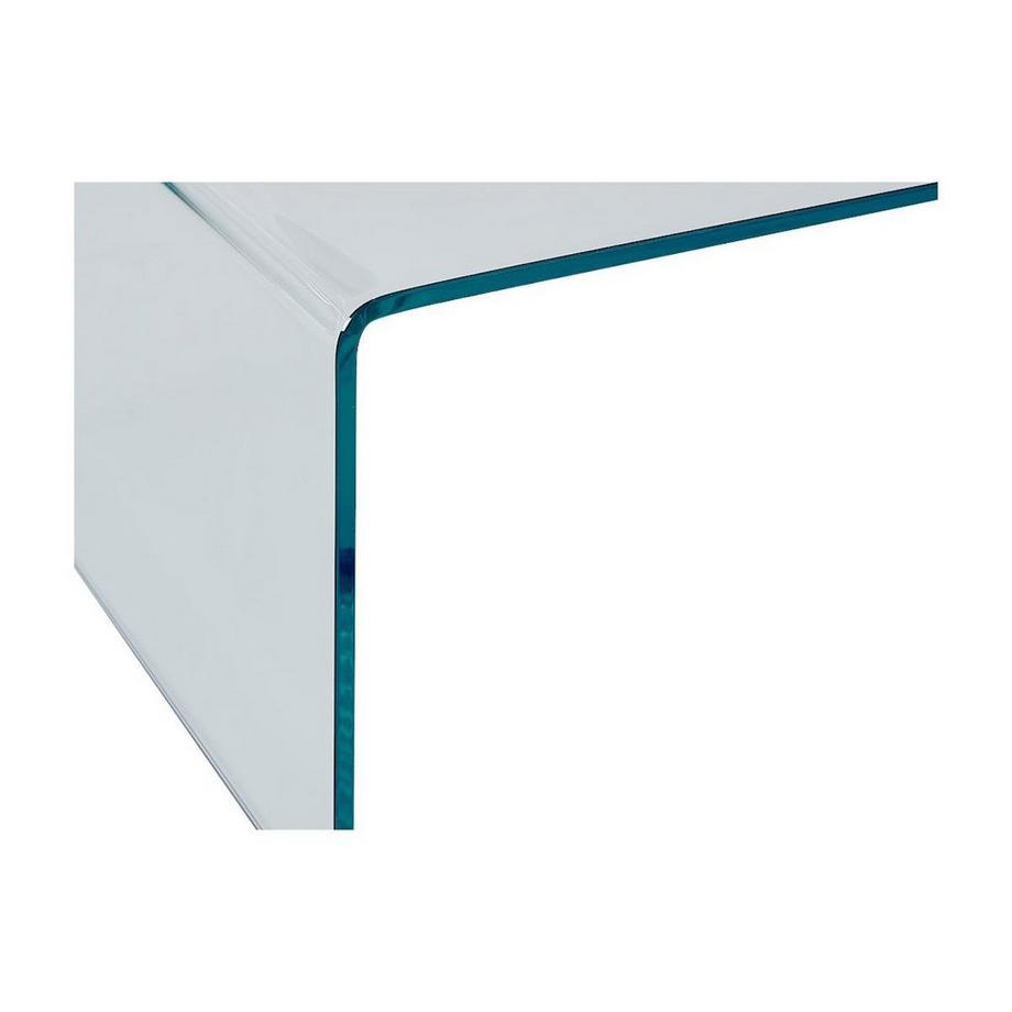 Vente-unique Tavolino in Vetro temperato curvo ALONZO  