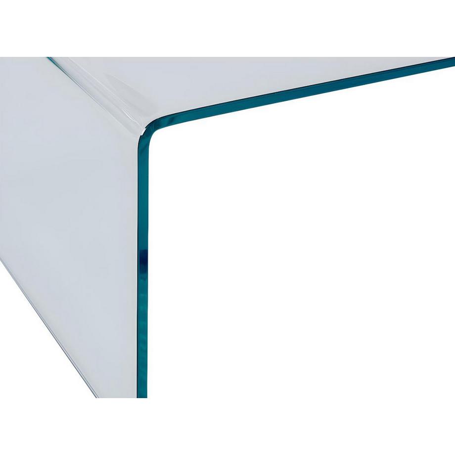 Vente-unique Tavolino in Vetro temperato curvo ALONZO  