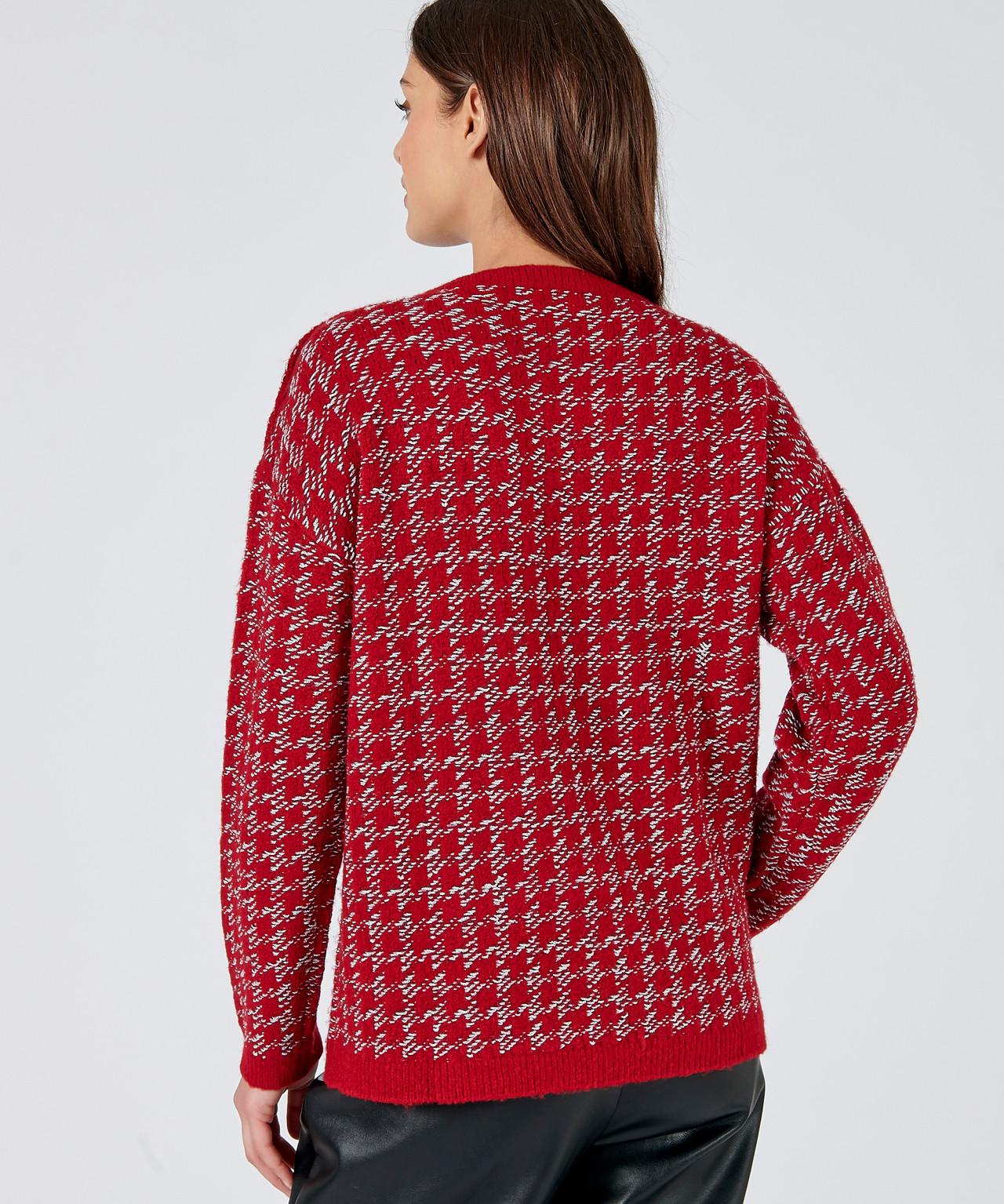 Damart  Jacquard-Pullover mit grafischem Dessin Rundhalsausschnitt, Langer Arm 