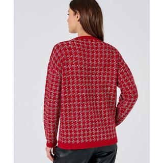 Damart  Jacquard-Pullover mit grafischem Dessin Rundhalsausschnitt, Langer Arm 