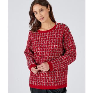 Damart  Jacquard-Pullover mit grafischem Dessin Rundhalsausschnitt, Langer Arm 