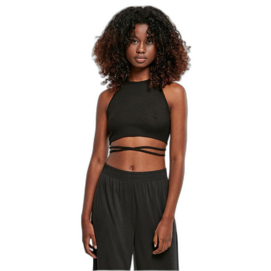 URBAN CLASSICS Geripptes Kurzes Halter Top  