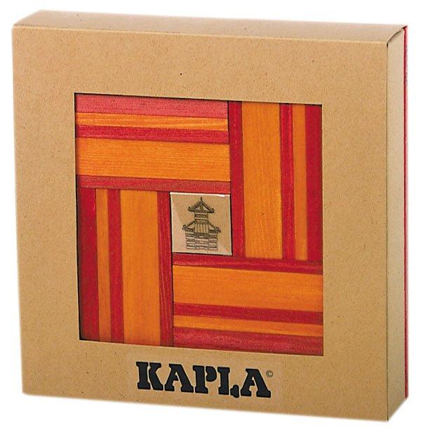 KAPLA  Geschenkset: rot/orange Kapla-Steine und Buch 