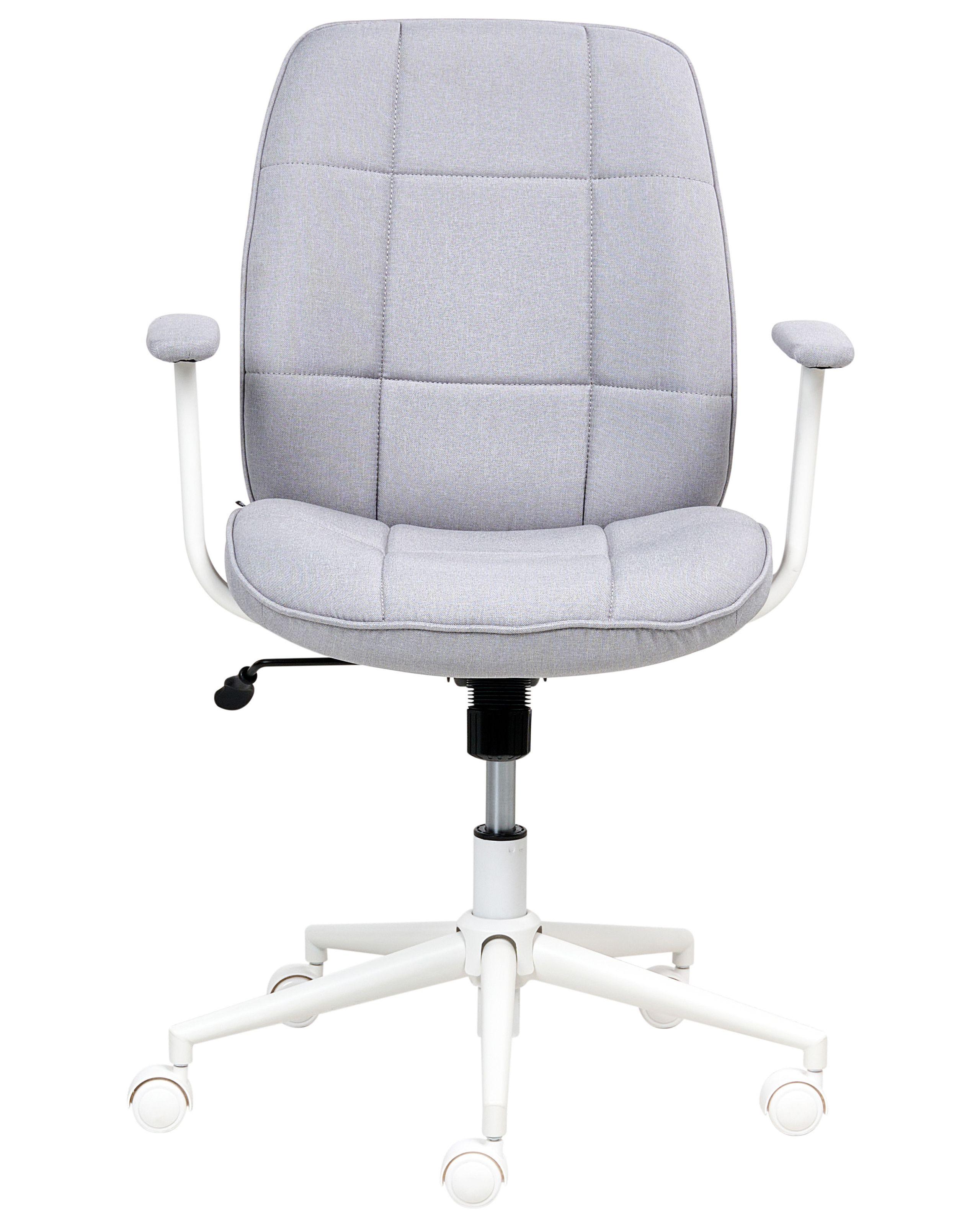 Beliani Sedia da ufficio en Tessuto Classico CARLTON  