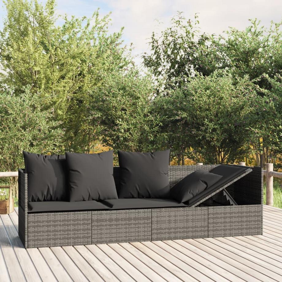VidaXL lettino prendisole da esterno Polirattan  