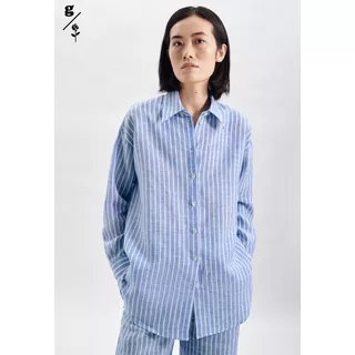 Seidensticker  Longbluse Streifen Langarm Kragen 