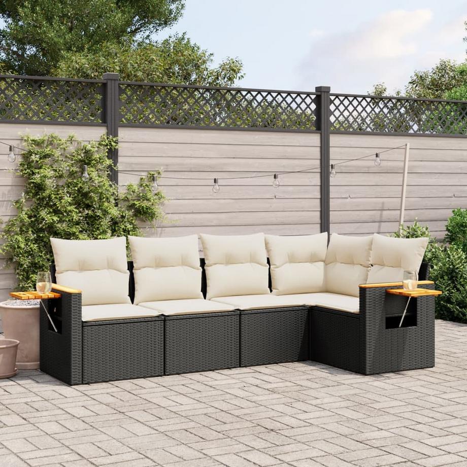VidaXL set divano da giardino Polirattan  