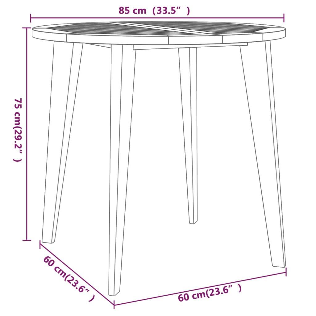 VidaXL set da pranzo per giardino Legno di acacia  