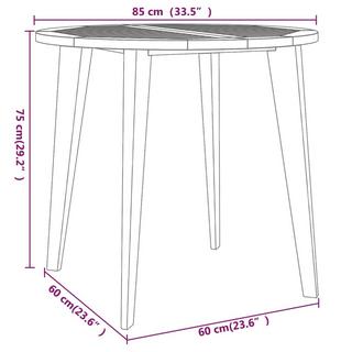 VidaXL set da pranzo per giardino Legno di acacia  