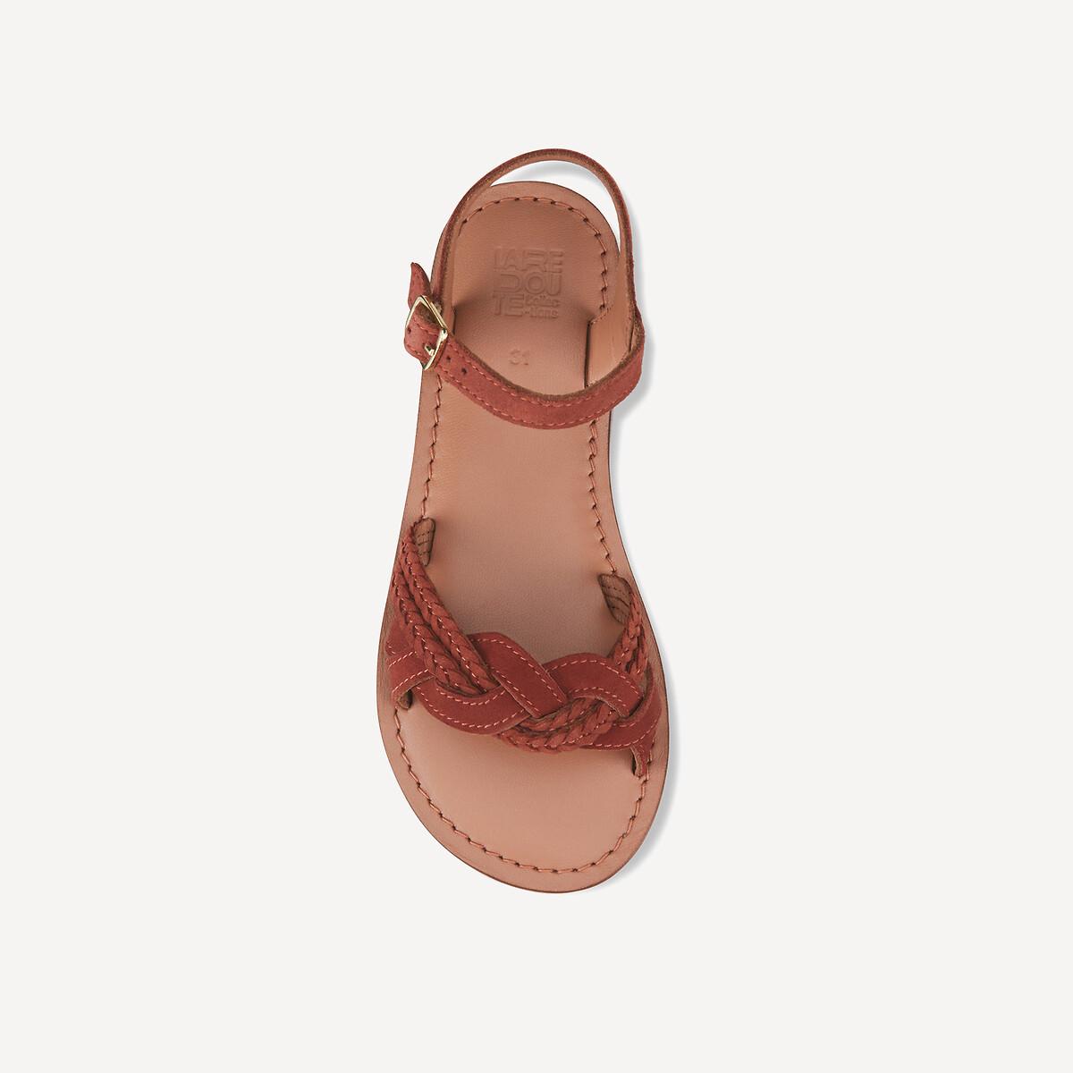 La Redoute Collections  Geflochtene Sandalen aus Veloursleder 