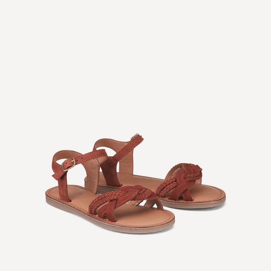 La Redoute Collections Geflochtene Veloursleder Sandalen  