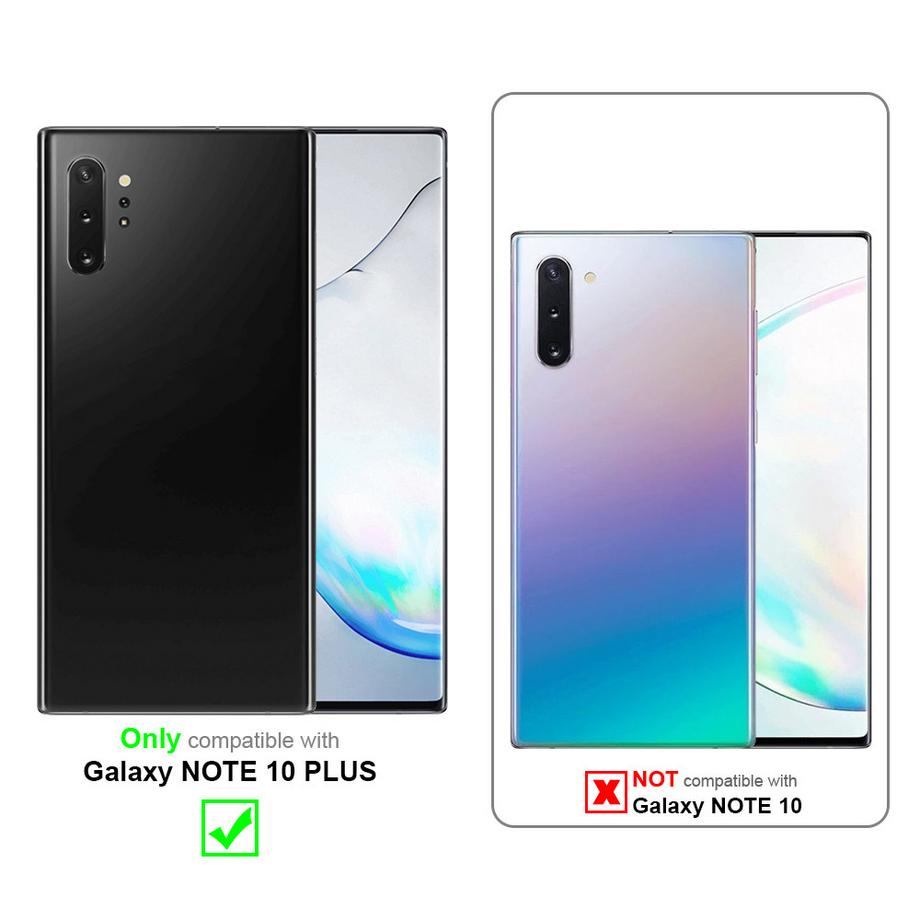 Cadorabo  Housse compatible avec Samsung Galaxy NOTE 10 PLUS - Coque de protection avec fermeture magnétique, fonction de support et 2 fenêtres de visualisation 