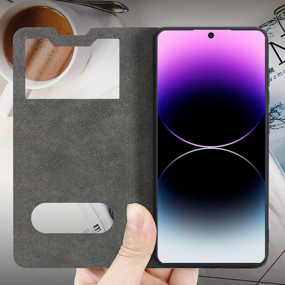 Cadorabo  Housse compatible avec Samsung Galaxy NOTE 10 PLUS - Coque de protection avec fermeture magnétique, fonction de support et 2 fenêtres de visualisation 