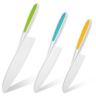 Activity-board  Couteau pour enfants, 3 pièces, couteau dentelé Couteau de chef de sécurité pour enfants 