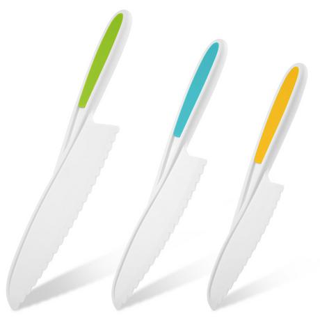 Activity-board  Couteau pour enfants, 3 pièces, couteau dentelé Couteau de chef de sécurité pour enfants 