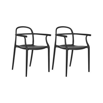 Set di 2 sedie da giardino en Polipropilene Minimalista VIDOR
