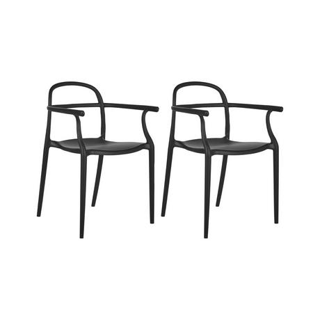 Beliani Lot de 2 chaises de jardin en Polypropylène Minimaliste VIDOR  