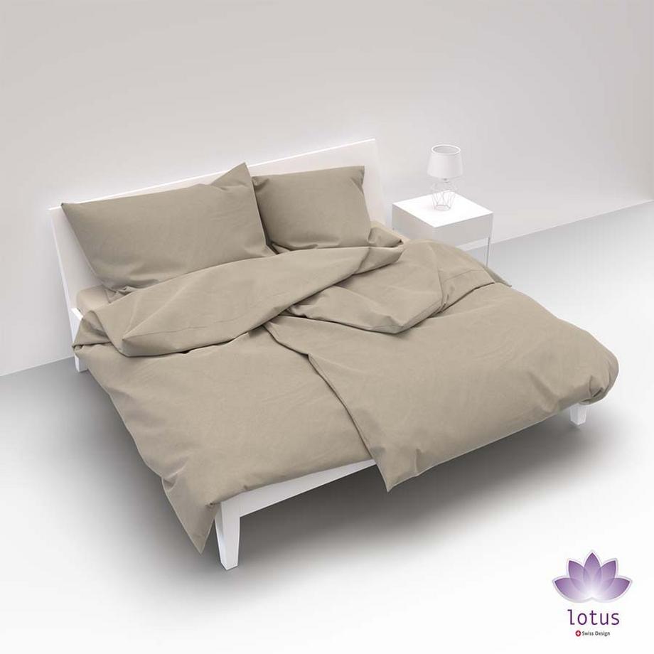 Lotus Bettwaren Biancheria da letto in raso tinta unita  