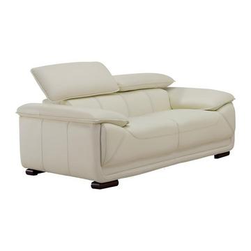 Ledersofa 2Sitzer Elfenbein MACELO