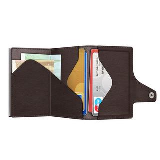 Tru Virtu  Wallet Click & Slide Classic Nappa Brown/Silver 