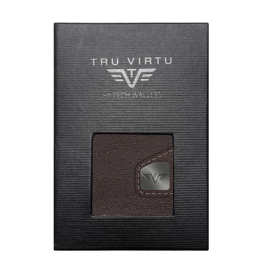 Tru Virtu Click & Slide Classic Nappa Portemonnaie Braun Silber  