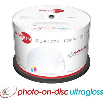 Primeon DVD-R 4.7GB 16x Photo-on-Disc ultragloss 50er Spindel