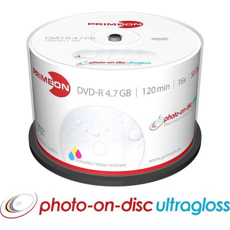 Primeon  Primeon DVD-R 4.7GB 16x Photo-on-Disc ultragloss 50er Spindel 