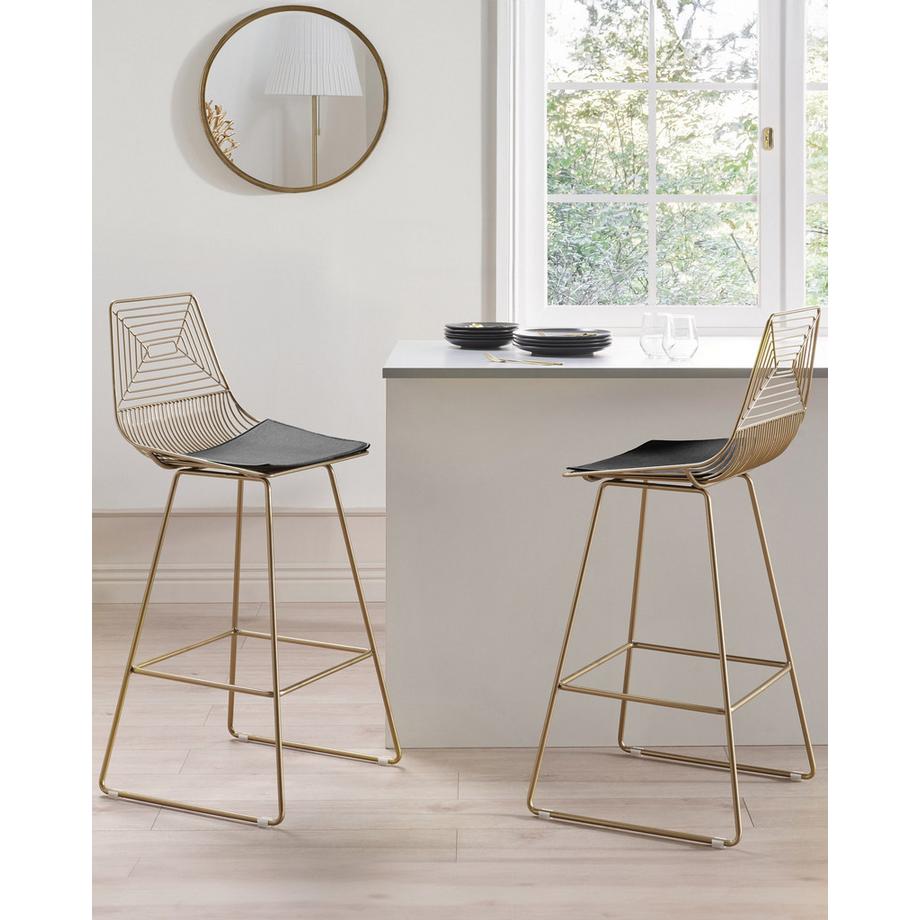 Beliani Set di 2 sedie alte en Acciaio  BISBEE  