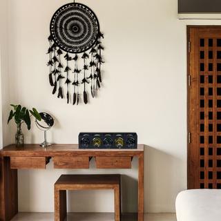 B2X Portabottiglie in bambù, nero  