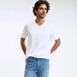 La Redoute Collections V-Ausschnitt Kurzarm T-Shirt  